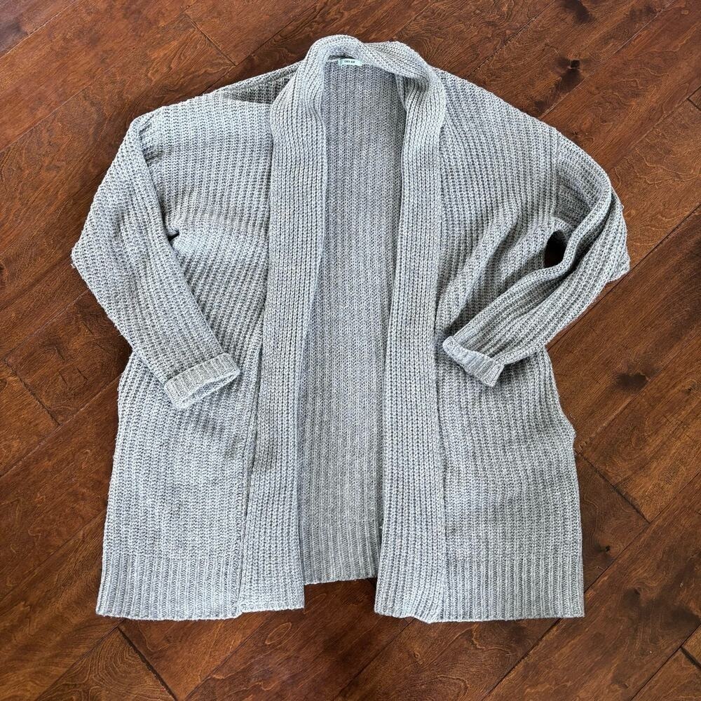 Kimchi‎ Blue Anthropologie Women's Knit Sweater Chunky Knit Gray Cardigan